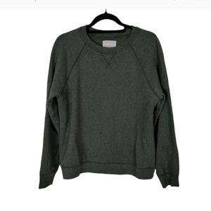 Everlane The Unisex French Terry Crew in Faded Green Size Medium